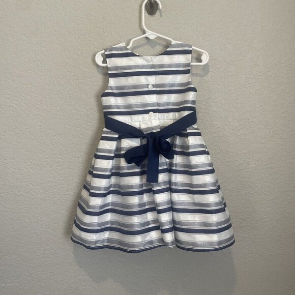 Jona Michelle Toddler Girls Special Occasion Dress Sleeveless Blue 3T Holiday - Picture 6 of 10